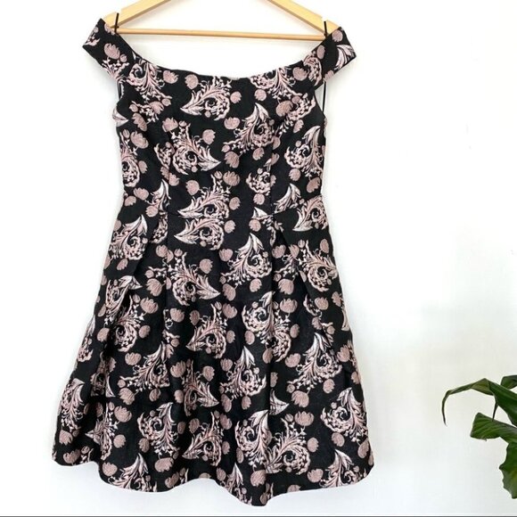 Francesca’s fit and flare, off-shoulder cocktail dress, mini length - Picture 1 of 10